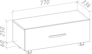 Тумба подкатная Bellezza Анкона 80см белый 00000006137